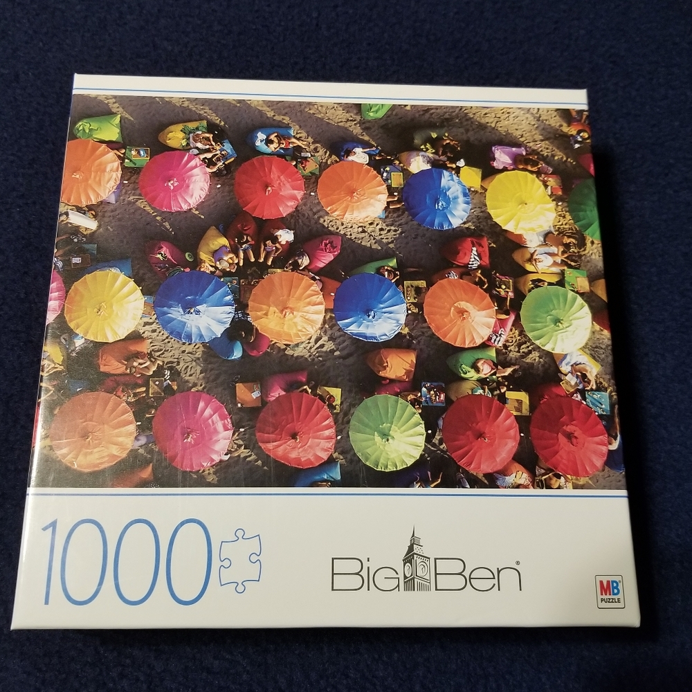Milton Bradley Puzzle Colorful Umbrellas